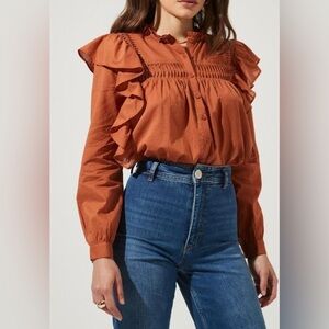 NWOT‎ ASTR THE LABEL FAWN BLOUSE SIZE XS
